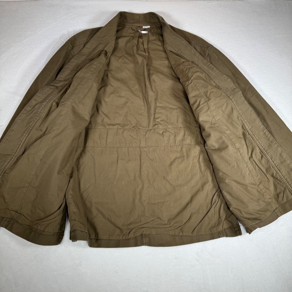 Free People Olive Green Cotton Blend Military Style Jacket Women's Small No Belt - Picture 4 of 11
